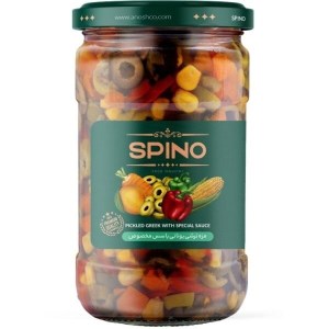 ترشی یونانی شیشه اسپینو 700 گرم