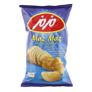 برگه چیپس ساده مزمز 60 گرم بسته 40 عددی