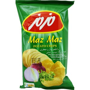 برگه چیپس پیاز جعفری مزمز 65گرم