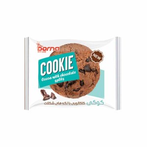 کلوچه کوکی کاکائویی با تکه های شکلات درنا 35گرم 12 عددی