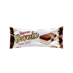 کیک لایه ای دورنگ با کرم وانیلی شطرنجی درنا36 عددی