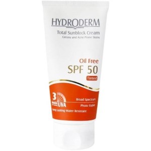 کرم ضد افتاب هیدرودرم رنگی spf 50 فاقد چربی