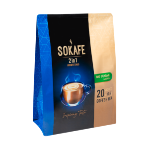 قهوه بدون شکر 2 در 1سوکافه (کاله)فروش عددی(بسته 20عددی)