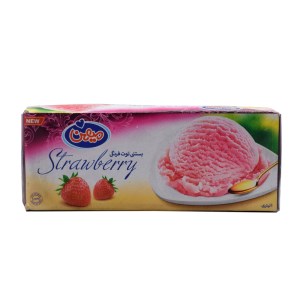 بستنی توت فرنگی 1 لیتری میهن