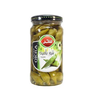 ترشی بامیه شور شیشه سحر 630 گرم