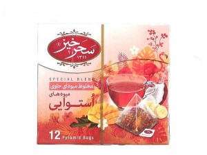 دمنوش مخلوط میوه های استوایی سحر خیز 12 عددی