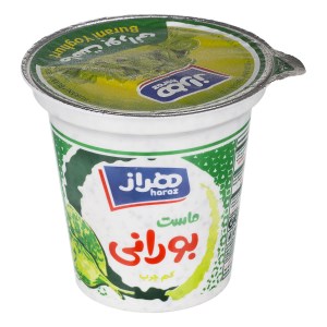 ماست کم چرب اسفناج (بورانی) هراز 750 گرم