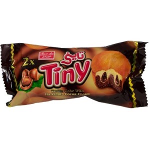 کیک براونی تاینی با مغزی کرم کارامل 36ع