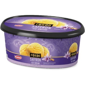 بستنی فوردو زعفرانی با خامه وپسته کاله 1 لیتری