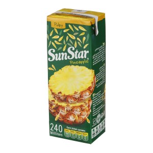 ابمیوه سان استار اناناس پالپی 240 سی سی 36عددی
