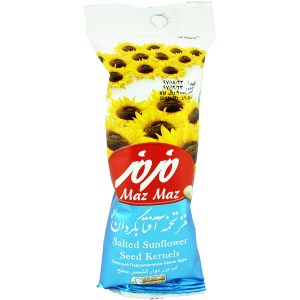 مغز تخمه افتابی نمکی مزمز 40 گرم بسته 40 عددی