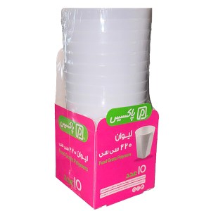 لیوان یکبار مصرف شفاف پاکسیس (بادوک) 220 سی سی