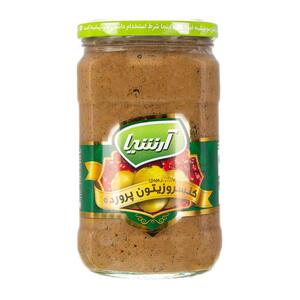 زیتون پرورده با مغز بادام زمینی شیشه آرشیا 500 گرم 9 عددی