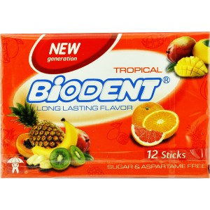 ادامس بایودنت باطعم استوایی 12عددی