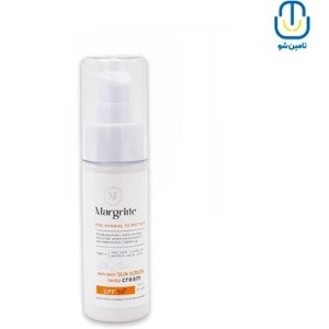 ضد افتاب روشن کننده رنگی بژ روشن پوست نرمال تا خشک پمپی مارگریت spf+50