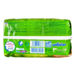 پوشک مولفیکس 3بعدی سایز 3 متوسط 14عددی