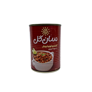 کنسرو لوبیا چیتی با ادویه تبریزی سان گل 380 گرم