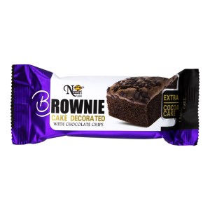 کیک براونی با تکه های شکلات نظری 65 گرم 24عددی