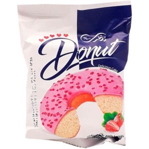 دونات با تکه های توت فرنگی نظری 53 گرم 32عددی