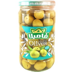 زیتون شور درشت باهسته فامیلا 680گرم